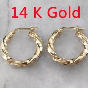 🎀14k Twist Hoop Earrings
